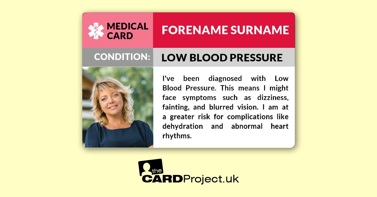 Low Blood Pressure Photo Card 